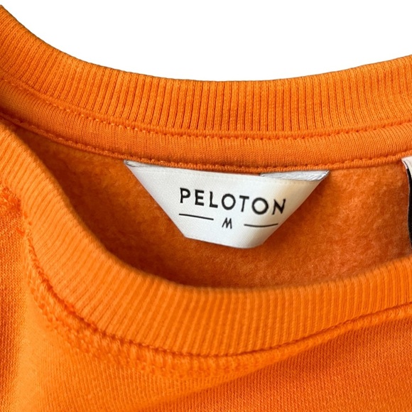 Peloton, orange and pink crewneck logo sweatshirt, size medium - Picture 5 of 8
